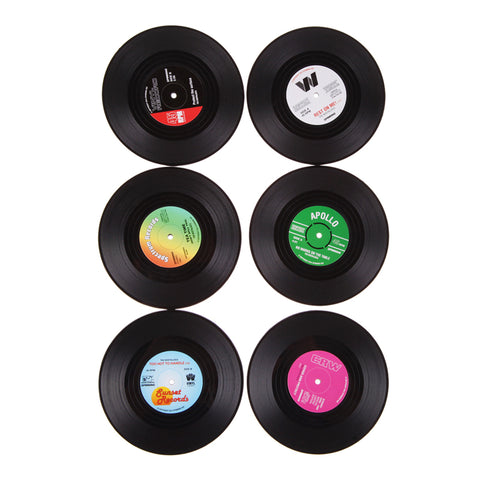 Retro Vinyl Record Coasters