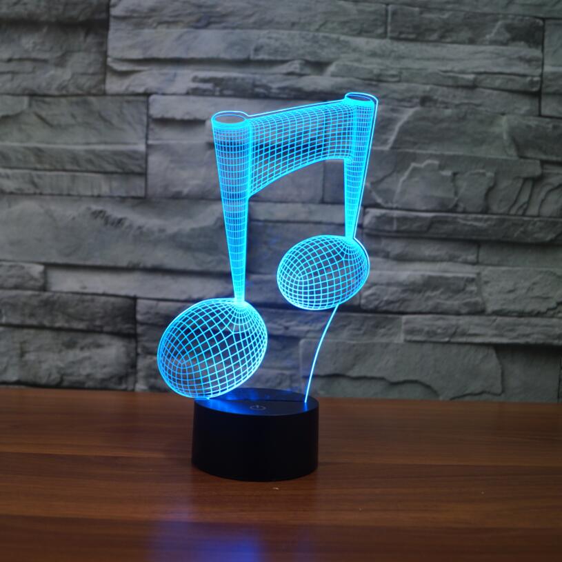 Musical Note 3D LED Illusion Lamp