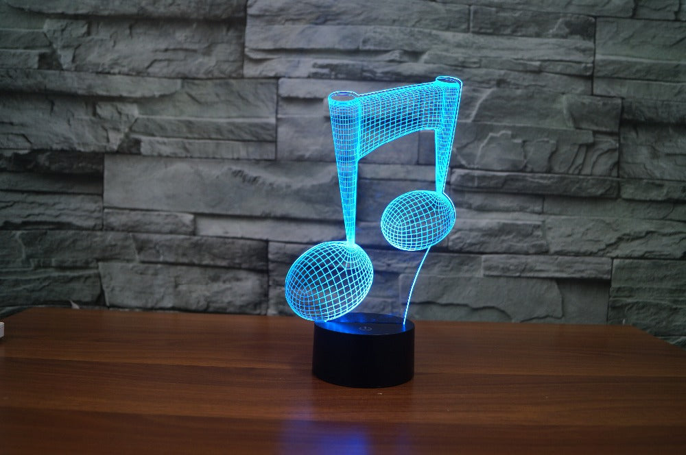 Musical Note 3D LED Illusion Lamp