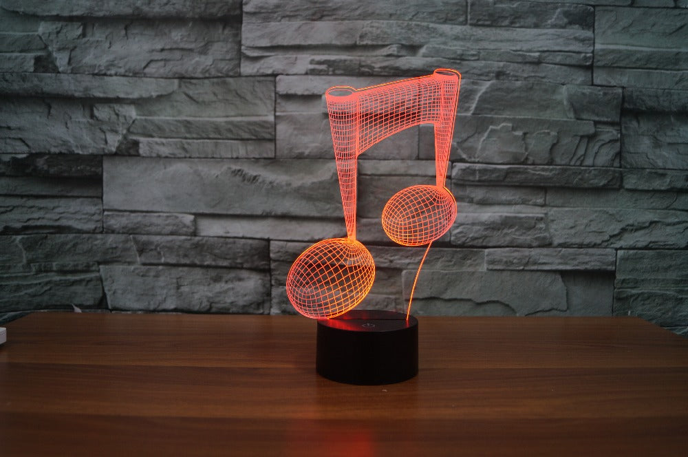Musical Note 3D LED Illusion Lamp