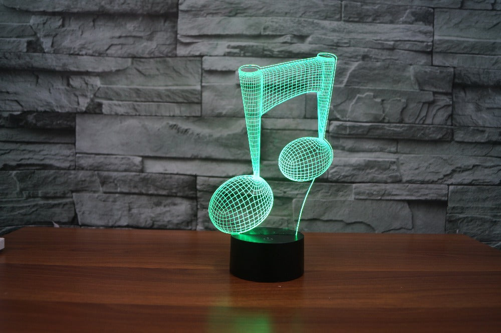Musical Note 3D LED Illusion Lamp