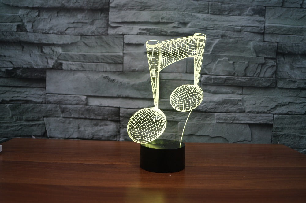 Musical Note 3D LED Illusion Lamp