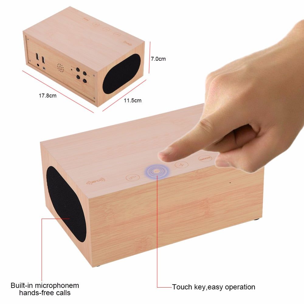 Multi-functional Wooden Bluetooth Speaker