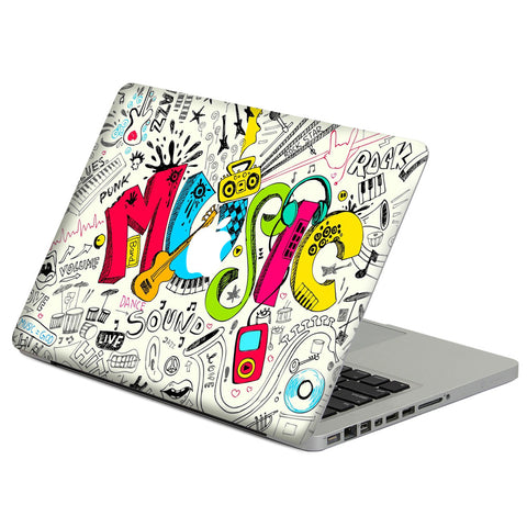 Musical Doodle Laptop Body Sticker